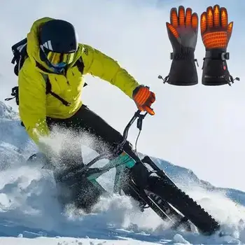 Ръкавици с топъл | Ръкавици с топъл за мъже и жени|, Ски Ръкавици с електрическо подгряване на Акумулаторни батерии за Лов, Мотоциклет, Сняг